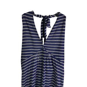 Threads 4 Thought Maxi Dress Women S Boho Halter Festival Beach Blue Striped